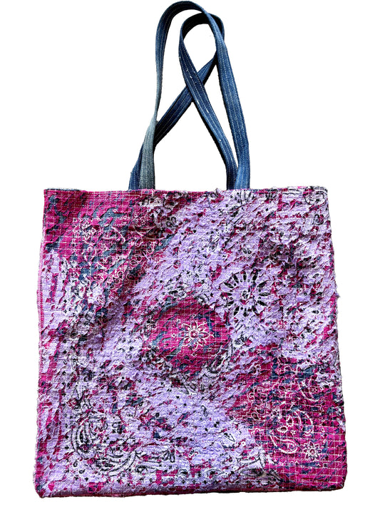 Boro Tote Bag - Pink/Hot Pink